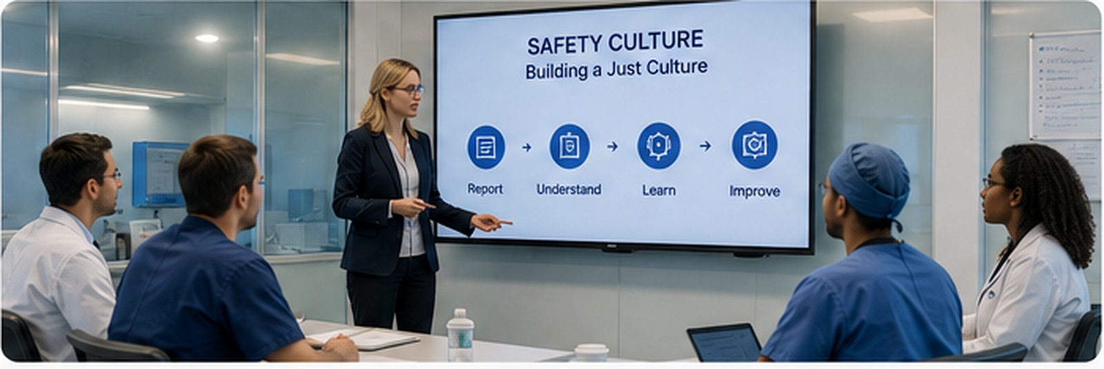 Healthcare professionals in a Human Factors and Safety Culture workshop