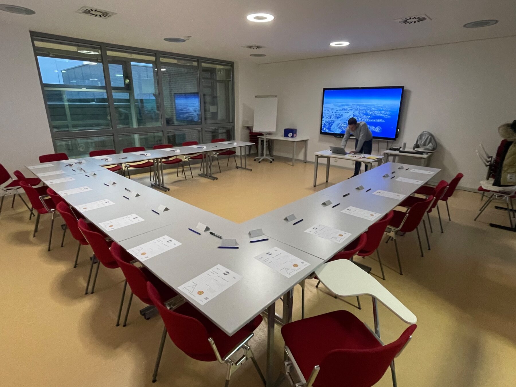 SAMA workshop room prepared for a healthcare training session